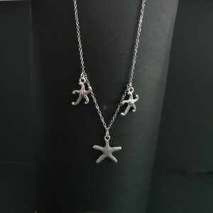 OP=OP Zilveren ketting met zeesterren bedels Zilver-Zilver.