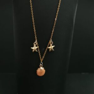 OP=OP Gouden ketting met schelpje
